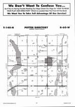 Potter Township, Sanborn, Eckelson Lakes, Round Lake, Directory Map, Barnes County 2007